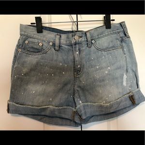 Madewell Paint Splatter Denim Shorts